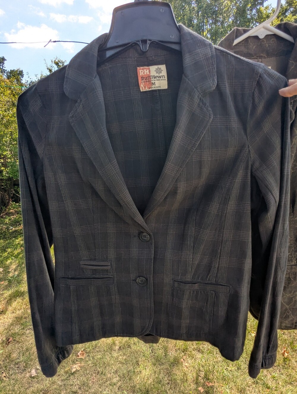 RUFF HEWN Pair of Cotton Jackets, Plaid & Corduroy, Wmn Sz M, EUC!!!